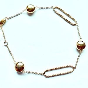 Sold!!!! 😁Oval Twists with Flat balls, 14K Gold Bracelet